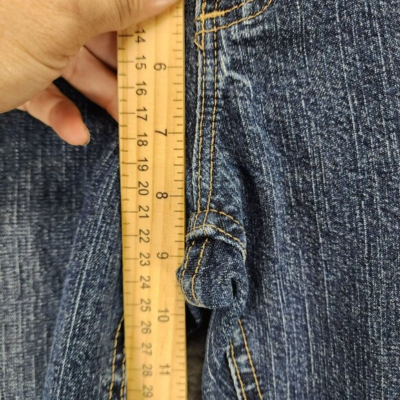 Wrangler Jeans Womens 5 Tall Dark Wash Stretch Mid Rise Bootcut - Picture 6 of 15